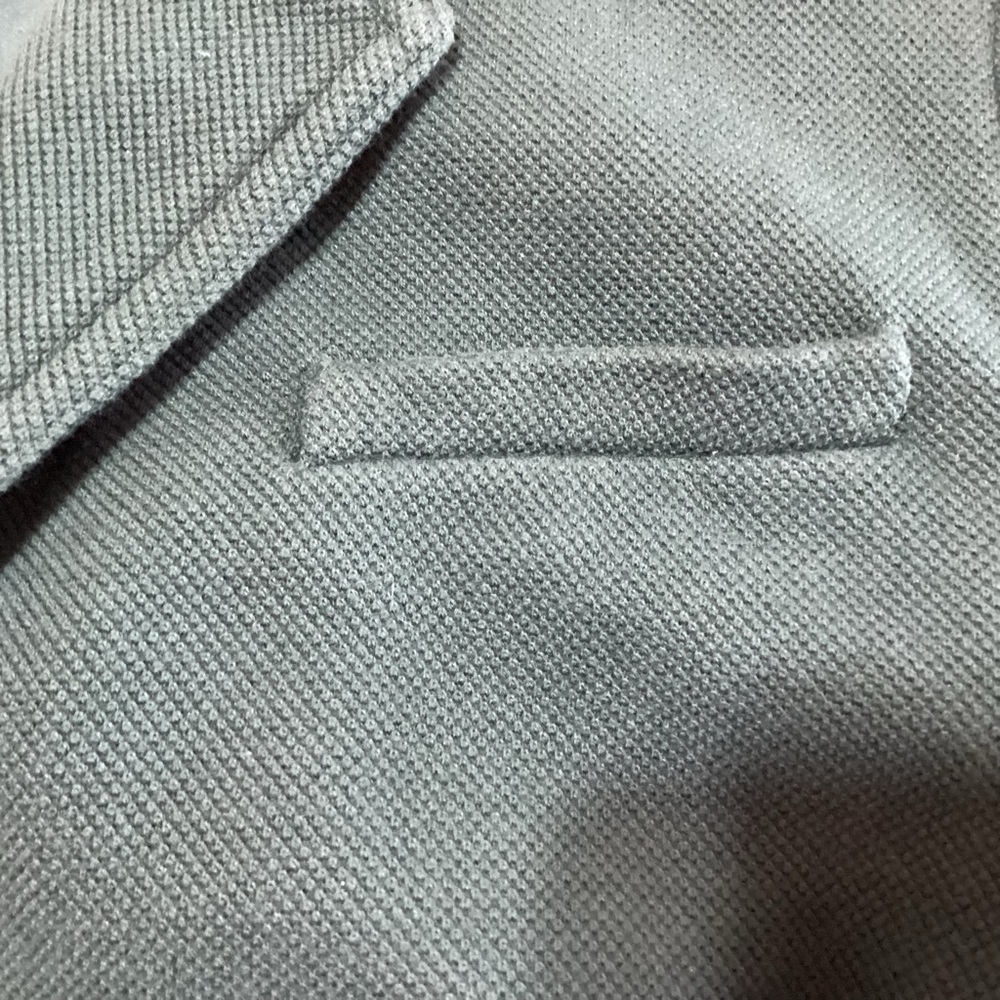 Banana Republic Factory Knit Pique Blazer Emerald Green 14 Textured 2-Button - Picture 6 of 9